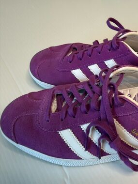 adidas Gazelle Suede Women's Sneakers - Purple with White Stripes